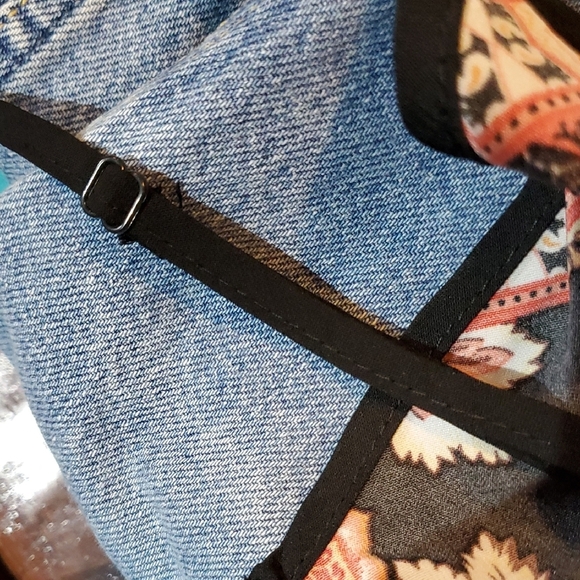 Liberty Love Black and Red Jumpsuit Romper Adjustable Straps - Picture 8 of 12